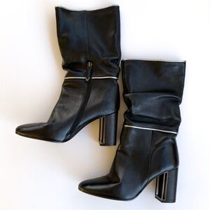Bruno Premi Black Heeled Leather Boots